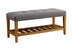 40" X 16" X 18" Beige And Oak Simple Bench - Minihomy