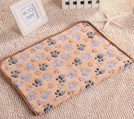 Soft Paw Print Cat Dog Fleece Blankets