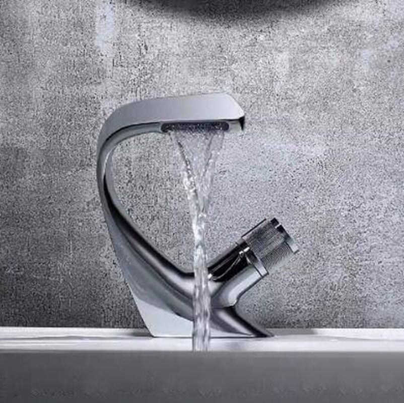 Waterfall single hole faucet