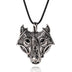 2021 Fashion Norse Vikings Pendant Necklace Norse Wolf Head Necklace Original Animal Jewelry Wolf Head hange - Minihomy