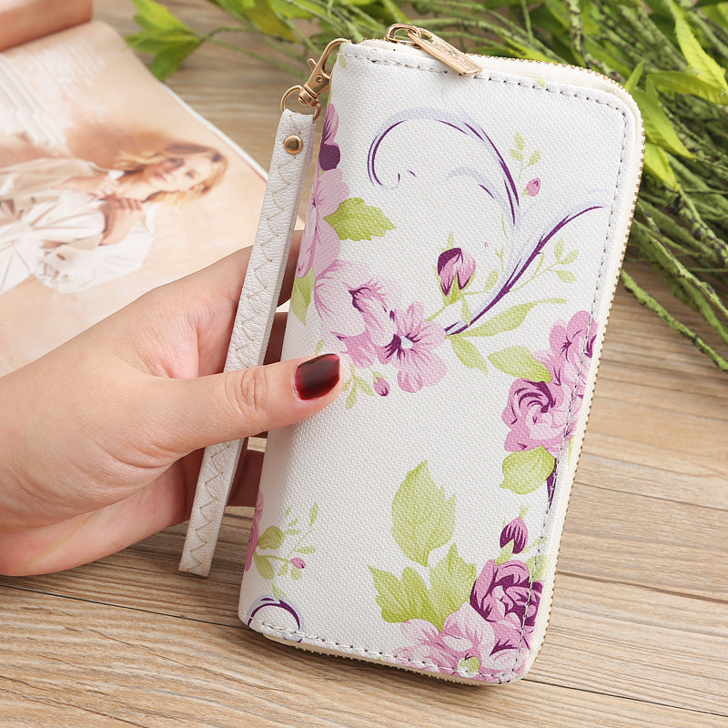 Ladies Printed Long Wallet Clutch