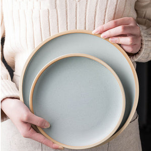 Pure color matte ceramic plate - Minihomy