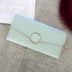 Women Pu Leather Purse Zipper Wallet