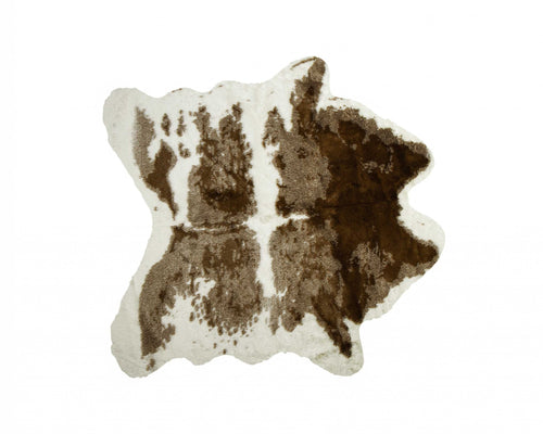 Brown And White Animal Print Area Rug