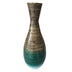 28" Distressed Aqua Spun Bamboo Artisan Floor Vase - Minihomy