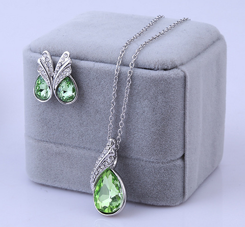 Crystal Zircon Necklace Set Combination