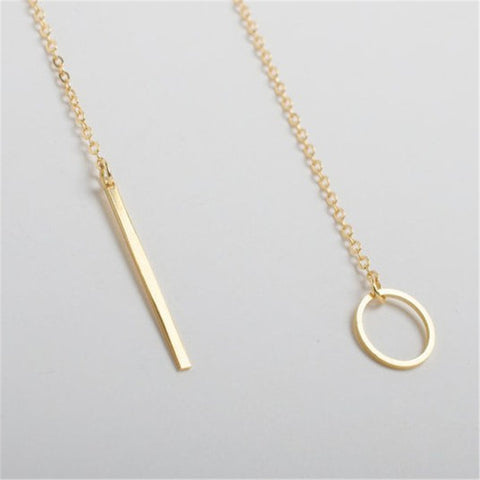 Personalized Simple Metal Ring Short Necklace Female Clavicle Chain