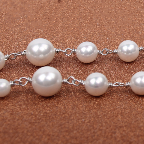 Natural shell beads pearl necklace