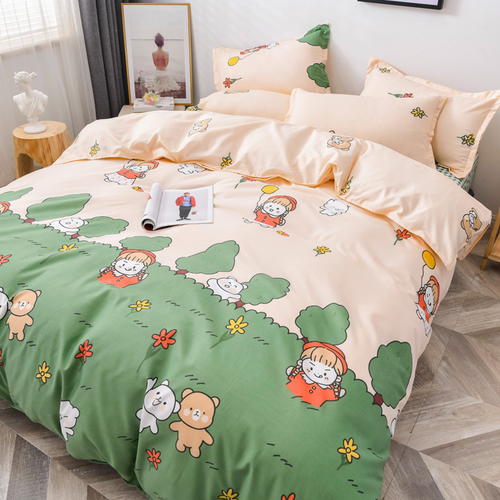 Aloe Cotton Dormitory Student Four-Piece Suit Skin-Friendly Soft Bed Sheet Duvet Cover