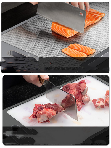 Double-sided plastic cutting board