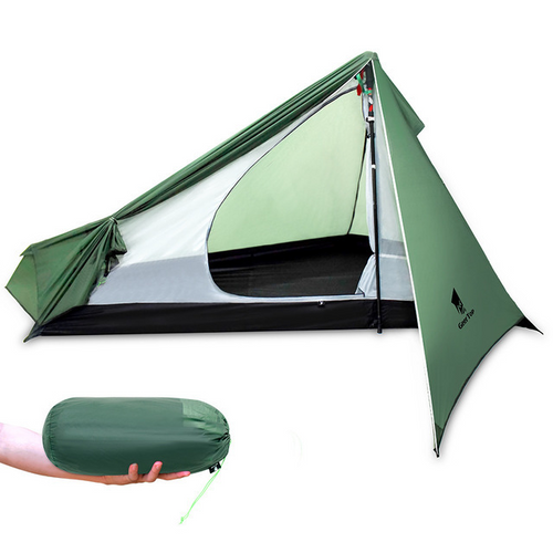 High-end Light Portable Climbing Pyramid Poleless Tent