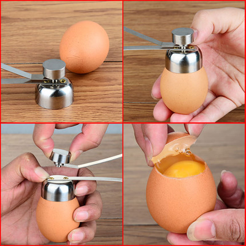 Kitchen Gadgets Stainless Steel Egg Cutter Egg Opener