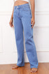 Full Size Raw Hem Wide Leg Jeans - Minihomy