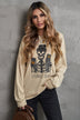 Halloween Skeleton Graphic Dropped Shoulder Sweatshirt - Minihomy