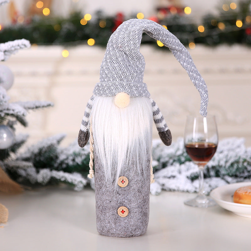 Christmas Decoration Wine Bottle Set Hotel Table Supplies