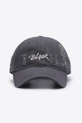 Letter Graphic Distressed Baseball Cap