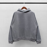 Classic Solid Color High Street Plus Fleece Hooded Sweater Men