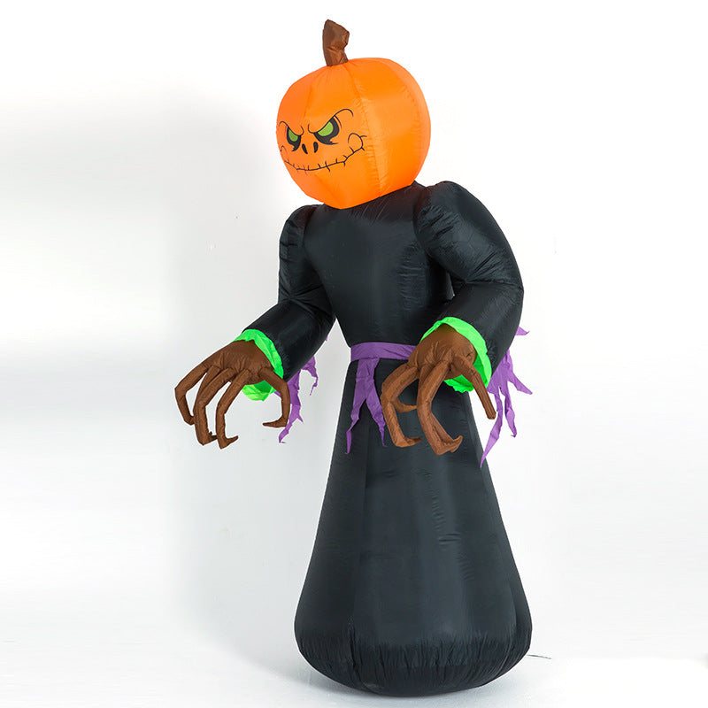 Halloween pumpkin black cat witch cartoon inflatable model