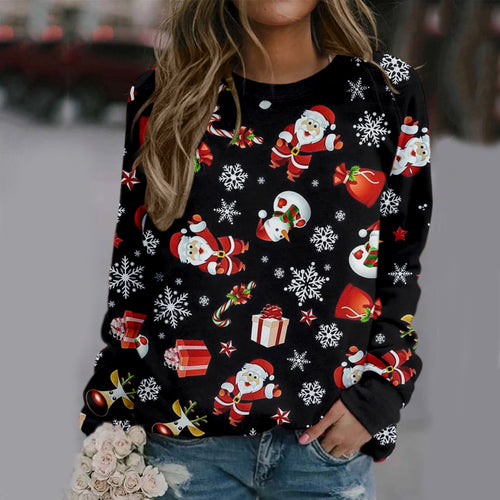 Elk Print Women's Christmas Sweater