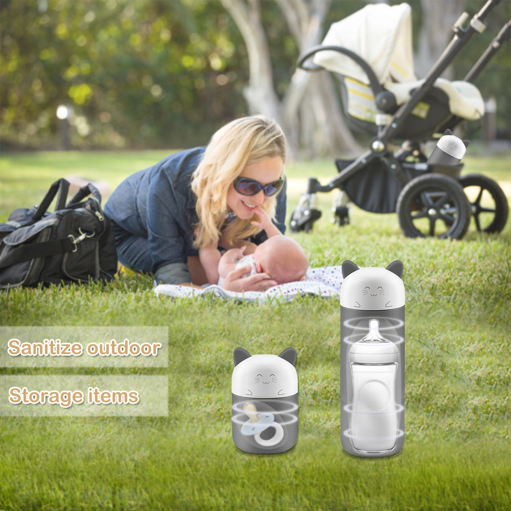 Portable Ultraviolet Rays UV Ozone Nipple Disinfection Sterilizer Rechargeable Baby Feeding Bottle