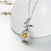 Sunflower Cremation Jewelry 925 Sterling Silver Urn Necklace Keepsake Ashes Hair Memorial Pendant Locket