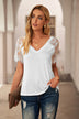 Side Lace V Neck T-Shirt - Minihomy