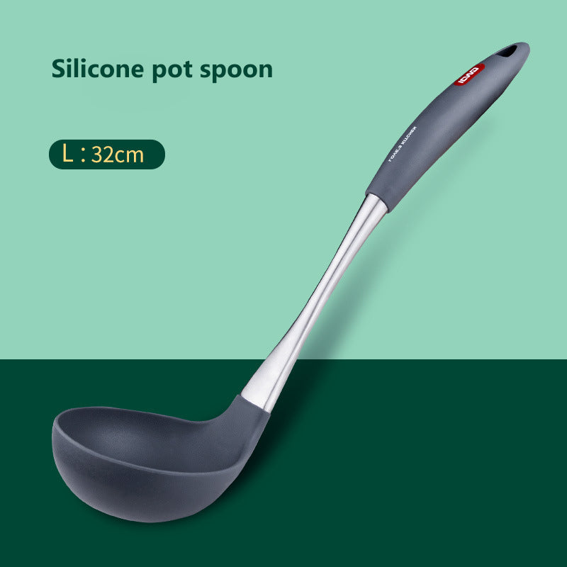 Stainless Steel Silicone Spatula Spoon Non-stick Cookware Set