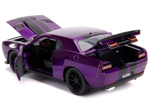 2015 Dodge Challenger SRT Hellcat Purple with Black Stripes 