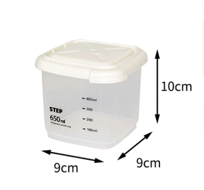 Food sealed cans can measure kitchen plastic transparent refrigerator storage box grain cereal storage box - Minihomy