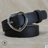 Retro love ladies belt thin Wild Korean belt women's decoration simple fashion pin buckle belt student - Minihomy