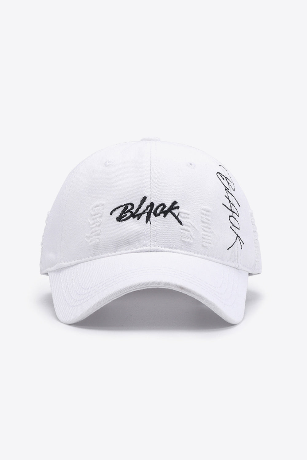 Letter Graphic Distressed Baseball Cap