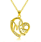Women's Necklaces  Mom Color Separation Heart-shaped Diamonds Mother'  Day Gifts