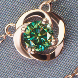 Mosanite 0.5-carat 925 silver necklace