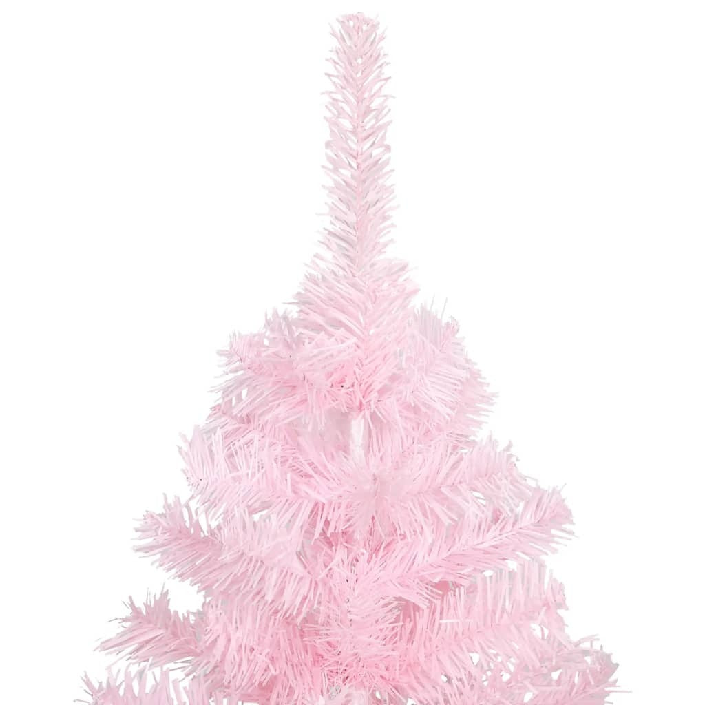 vidaXL Artificial Christmas Tree with Stand Pink 6 ft PVC