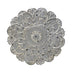 Distressed Floral Metal Medallion Wall Decor - Minihomy