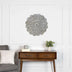 Distressed Floral Metal Medallion Wall Decor - Minihomy