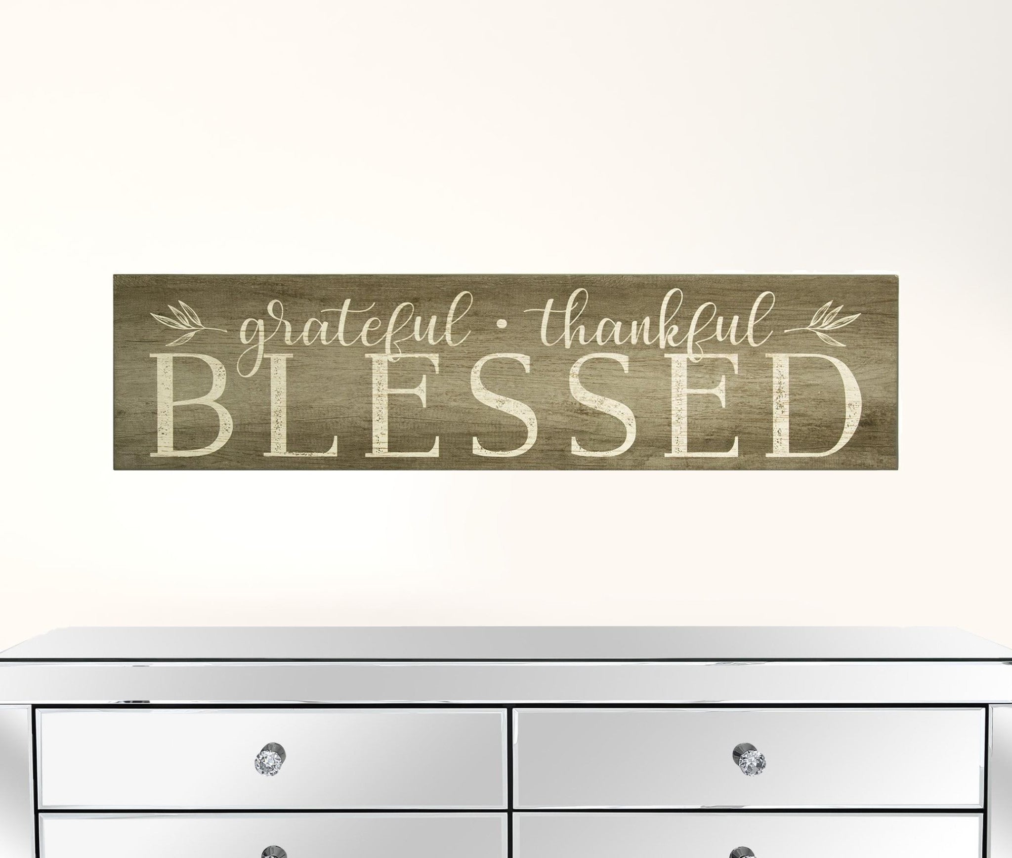 Grateful  Thankful  Blessed Wooden Wall Decor - Minihomy