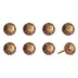 1.5" X 1.5" X 1.5" Orange Gold And Black  Knobs 8 Pack - Minihomy