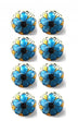 1.5" X 1.5" X 1.5" Blue Black And Yellow  Knobs 8 Pack - Minihomy