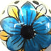 1.5" X 1.5" X 1.5" Blue Black And Yellow  Knobs 8 Pack - Minihomy