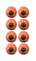 1.5" X 1.5" X 1.5" Bronze White And Orange  Knobs 8 Pack - Minihomy