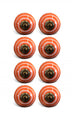 1.5" X 1.5" X 1.5" Bronze White And Orange  Knobs 8 Pack - Minihomy