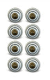 1.5" X 1.5" X 1.5" Hues Of Bronze White And Black  Knobs 8 Pack - Minihomy