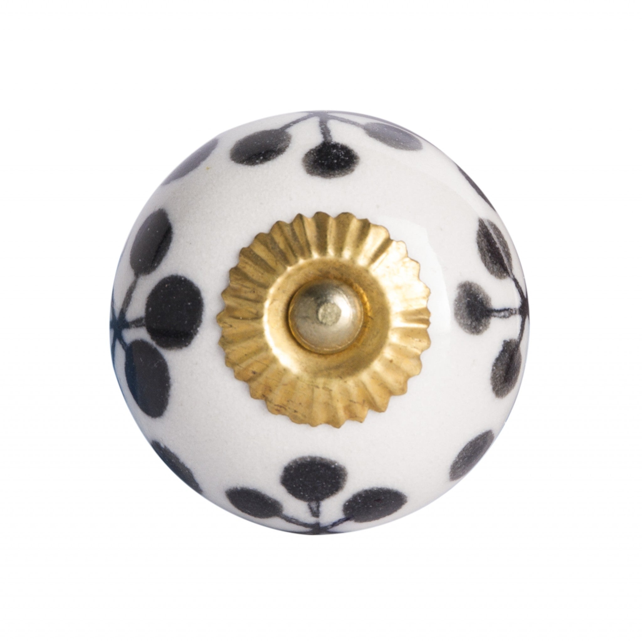 1.5" X 1.5" X 1.5" White Black And Yellow  Knobs 12 Pack - Minihomy