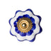 1.5" X 1.5" X 1.5" White Blue And Gold  Knobs 12 Pack - Minihomy