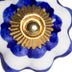 1.5" X 1.5" X 1.5" White Blue And Gold  Knobs 12 Pack - Minihomy