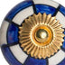 1.5" X 1.5" X 1.5" White Blue And Gold  Knobs 12 Pack - Minihomy