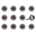 1.5" X 1.5" X 1.5" Black White Copper  Knobs 12 Pack - Minihomy