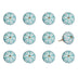 1.5" X 1.5" X 1.5" Turquoise White And Gold  Knobs 12 Pack - Minihomy