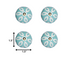 1.5" X 1.5" X 1.5" Turquoise White And Gold  Knobs 12 Pack - Minihomy